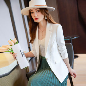 PS45771# 白色西装外套女秋季款长袖小香风休闲气质设计感时髦西服上衣 服装批发女装直播货源