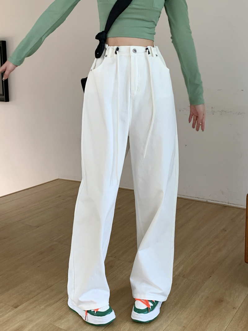 ~Real shot~High-waisted slimming loose carrot pants waistband adjustable casual pants wide-leg pants