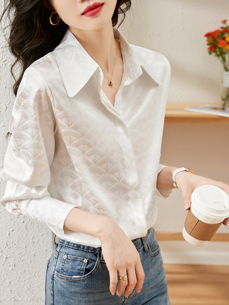 RM1023#新款女装设计感小众洋气高级感宽松垂感透气长袖衬衫
