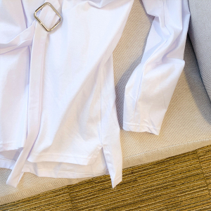 PS50870# 秋装新款韩版设计感小众白色中长款T恤长袖上衣女 服装批发女装直播货源
