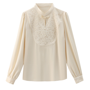 RM6406#雪纺衬衫女长袖 新款设计感中国风别致上衣高端气质小衫