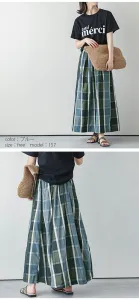 PS48508# 秋季日韩爆款格纹半身裙百搭时尚大摆 服装批发服饰直播货源