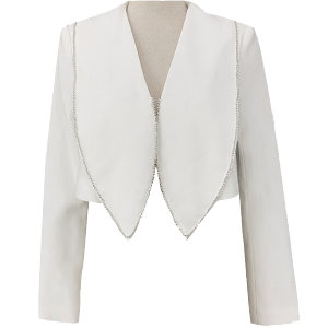 PS49606# 白色西装短外套女春装新款韩版气质方领小个子休闲长袖小西服 服装批发女装直播货源
