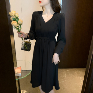 RM639#法式复古气质修身连衣裙春季新款气质名媛高端女神范