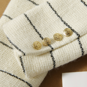 TR51370# 秋冬ce1ine秀款条纹粗花呢羊毛外套 服装批发女装批发服饰货源