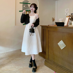 RM760#新款法式公主吊带连衣裙高级感通勤穿搭西装套装裙子女