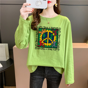 CX9648# 最便宜服装批发 双磨白色 长袖T恤女韩版上衣 服装批发女装直播货源