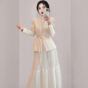 MY3629#小香风套装女秋季搭配一整套气质西装半身裙两件套