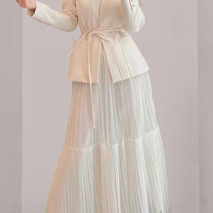 MY3629#小香风套装女秋季搭配一整套气质西装半身裙两件套