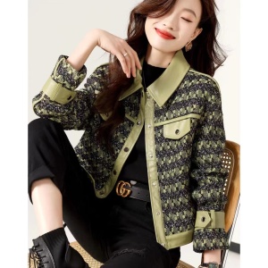 PS55036# 时尚休闲宽松韩版拼接领和口袋设计感外套 服装批发女装直播货源