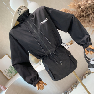 MY3503#甜酷风冲锋衣套装女秋季防晒运动夹克短款外套上衣+工装半身裙潮