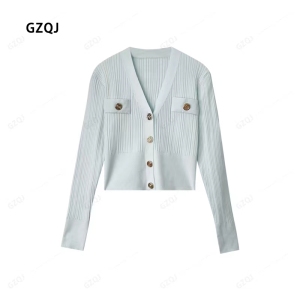 KM23190#暖暖微光纯欲风小众设计感修身显瘦长袖针织衫纯色通勤
