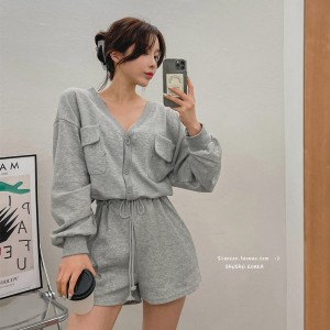 PS51791# 韩国chic休闲连体裤套装 服装批发女装直播货源