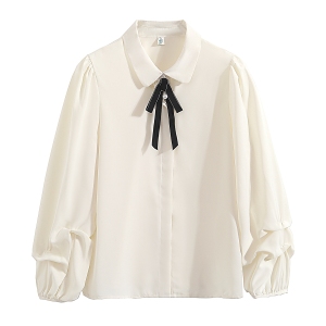 RM2973#衬衫女 新款设计感小众娃娃领法式减龄上衣