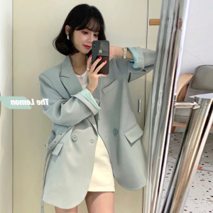 PS53142# 韩版休闲西装外套新款气质高级感中长款西服女 服装批发女装直播货源