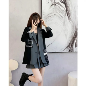 PS53993# 新款秋季黑色高级感西装外套女小众设计气质秋装小个子 服装批发女装直播货源
