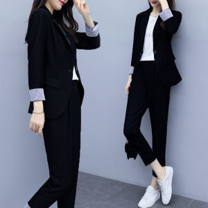 KM24648#新款西装两件套韩版时尚气质休闲网红小西服外套