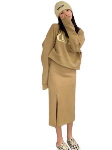 PS53573# 新款春秋盐系炸街卫衣套装裙女时髦洋气减龄休闲运动风两件套 服装批发女装直播货源
