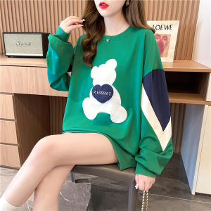 KM30335#后包领加绒加厚牛奶丝复合韩版冬季长袖卫衣女设计感上衣