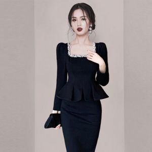 RM1598#名媛高级感时尚修身套装裙2022秋季新款高端时髦女装两件套连衣裙