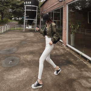 PS63082# 韩版新款高腰显瘦弹力修身小脚裤 服装批发女装服饰货源