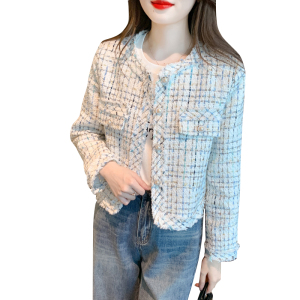 PS65415#秋冬小香风短外套女新款韩系高级感气质上衣小个子夹克开衫