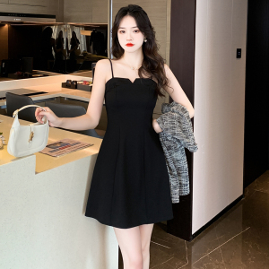 RM21995#新款时尚小香风开衫外套搭配吊带小黑裙套装两件