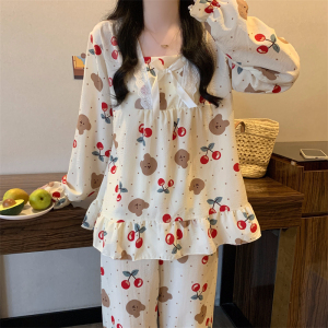 PS59328# 韩版慵懒风长袖睡衣两件套休闲家居服套装  服装批发女装服饰货源