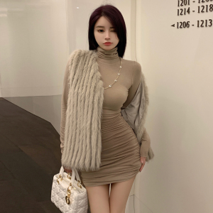 Real shot of 2022 winter new Korean waistcoat Fashion simple imitation fur waistcoat Fox hairy