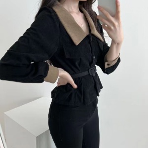 PS61402# 韩版衬衫女宽松显瘦设计感小众上衣 服装批发女装服饰货源