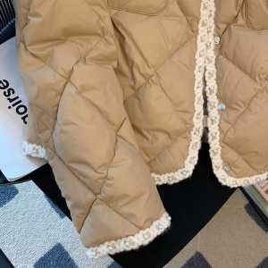 KM28652#小香风菱格棉服女冬季2022年新款时尚名媛气质高级感轻薄夹棉外套