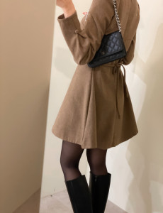 PS64136# 韩系春装新款小个子纯色简约修身显瘦长袖连衣裙女 服装批发女装服饰货源