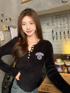 MY3936#短款针织女秋冬季新款韩版时尚修身显瘦内搭外穿打底衫长袖上衣