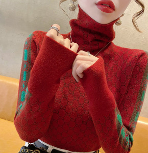 KM30350#高级感高领毛衣女打底衫时髦时尚洋气2022年新款秋冬爆款女士FL