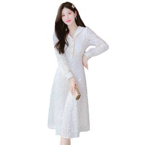 KM30895#蕾丝法式连衣裙名媛风气质裙