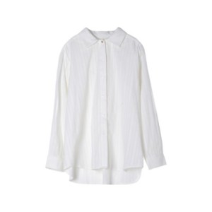 KM30821#法式复古白色长袖衬衫女新款2021年设计感小众早秋上衣