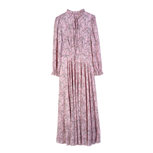 RM841#新款雪纺烫金连衣裙收腰显瘦气质裙子不透海边度假裙
