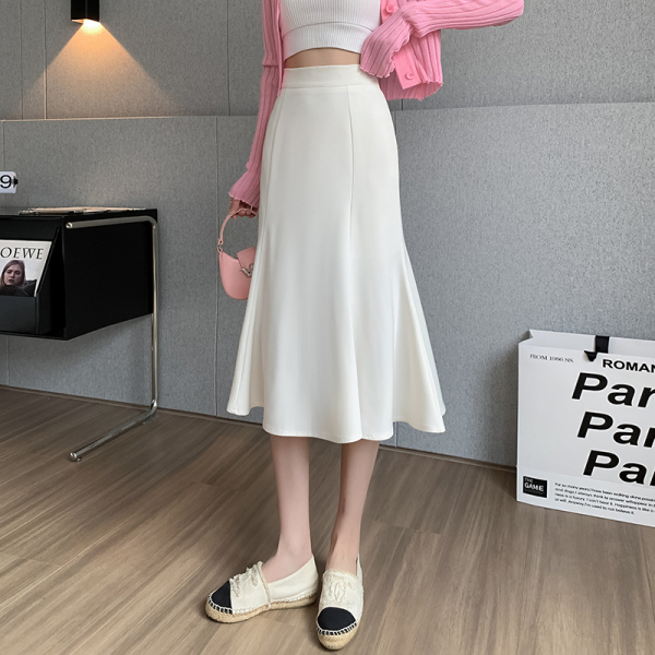 RM1302#春夏新款百搭高腰鱼尾裙中长款半身裙