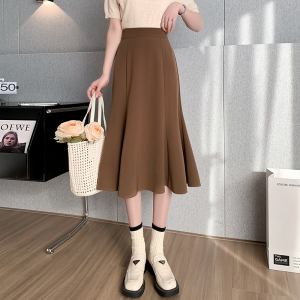 RM1302#春夏新款百搭高腰鱼尾裙中长款半身裙 