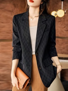 RM3030#咖色高级感小西装外套女 新款韩版休闲气质女士西服上衣