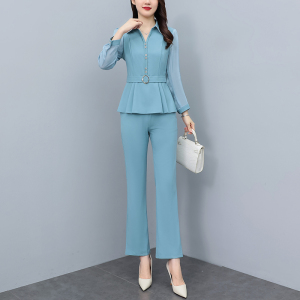 RM1683#新款时尚大码女装洋气名媛风高端显瘦职业装气质两件套装