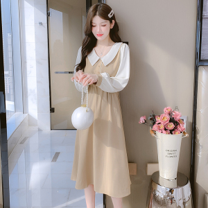 RM1587#气质新款长袖修身a字裙显瘦高级感收腰连衣裙女