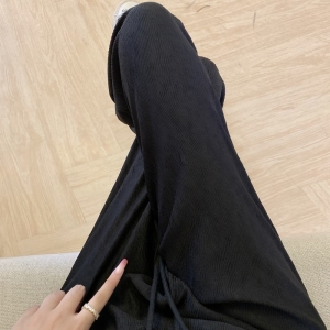 RM159#树皮皱春装设计感小众休闲长裤女阔腿裤