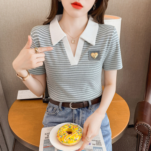 RM460#条纹短袖t恤女夏2023年
