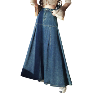 RM898#牛仔裙半身裙显瘦遮胯包臀裙 新款女高腰气质百搭鱼尾裙