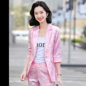 RM872#提花西装 新款时尚韩版职业装气质女神范