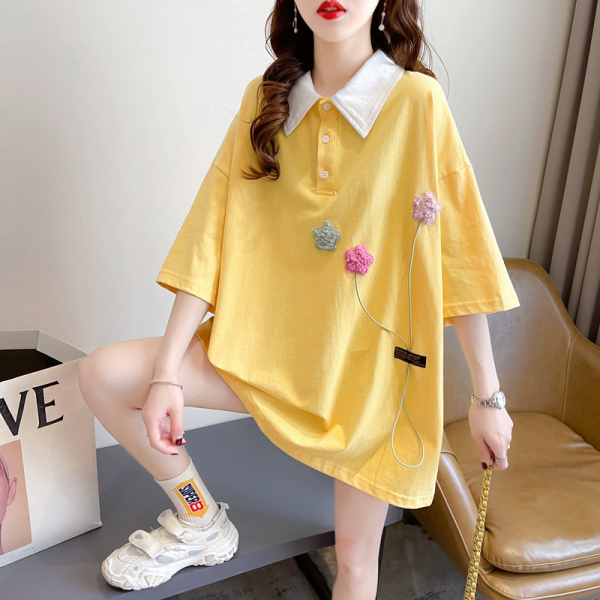 RM497#棉质网红ins潮超火短袖t恤女夏季宽松休闲设计感小众百搭上衣