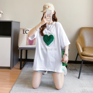 RM504#棉质网红ins潮超火短袖t恤女夏季宽松休闲设计感小众百搭上衣