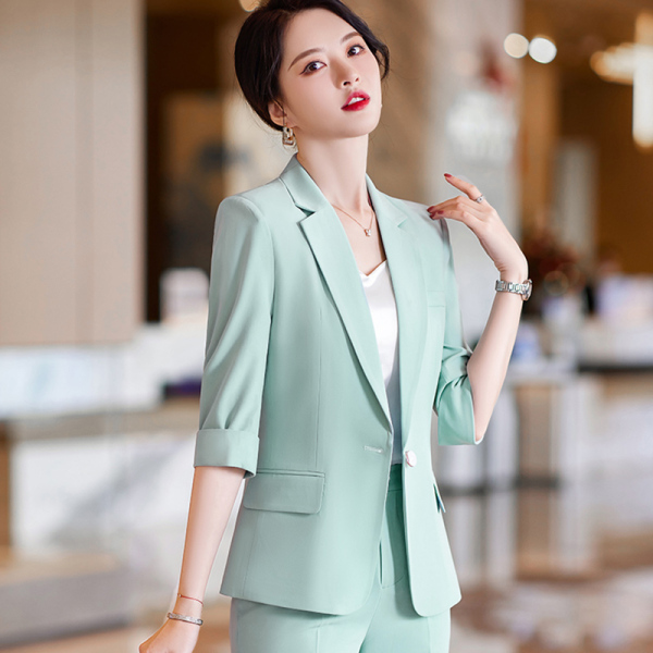 RM875#小西装女七分袖春夏薄款短外套韩版休闲职业装气质女神范西服