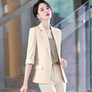 RM875#小西装女七分袖春夏薄款短外套韩版休闲职业装气质女神范西服